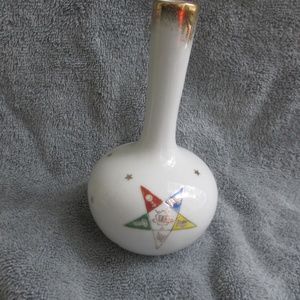 VINTAGE Masonic Order Eastern Star Ceramic VASE